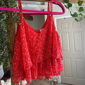 Sienna Sky Red Floral Camisole Top